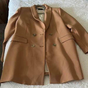 Camel colored blazer from Zara